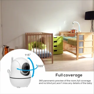 Rustive Babyfoon 5 Inch Beveiligingscamera Op Batterij