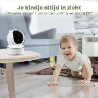 Saaf Babyfoon met Camera en 5" Monitor Wit