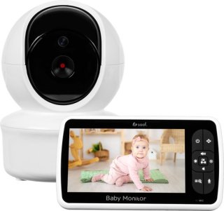 Saaf Babyfoon met Camera en 5" Monitor Wit