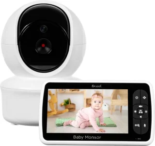 Saaf Babyfoon met Camera en 5" Monitor Wit