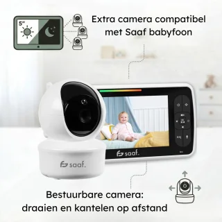 Wat vinden we goed aan de Saaf Babyfoon Uitbreidingscamera - Wit