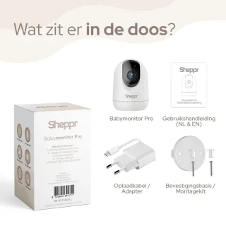 Sheppr Babyfoon Camera 2K Ultra HD Wifi Wit