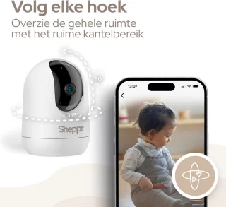 Sheppr Babyfoon Camera 2K Ultra HD Wifi Wit