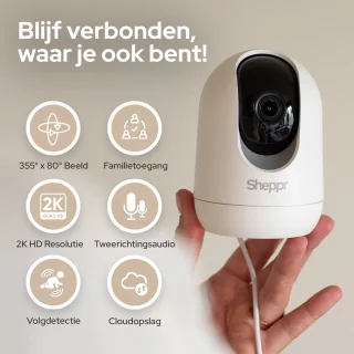 Sheppr Babyfoon Camera 2K Ultra HD Wifi Wit