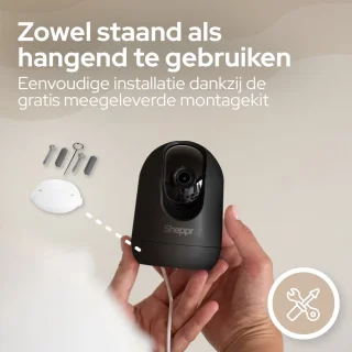 Sheppr® Babyfoon Camera 2K Ultra HD Zwart