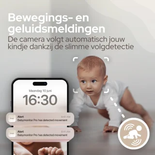 Sheppr® Babyfoon Camera 2K Ultra HD Zwart