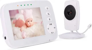 Slimme Draadloze Babymonitor 3,2 inch HD met 4 Camera's