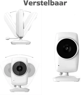 Slimme Draadloze Babymonitor 3,2 inch HD met 4 Camera's