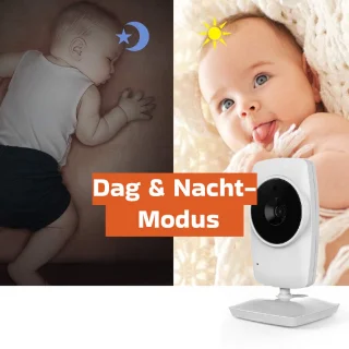 Slimme Draadloze Babymonitor 3,2 inch HD met 4 Camera's