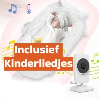 Slimme Draadloze Babymonitor 3,2 inch HD met 4 Camera's