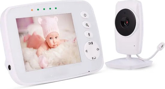 Slimme Draadloze Babymonitor 3,2 inch HD met 4 Camera's