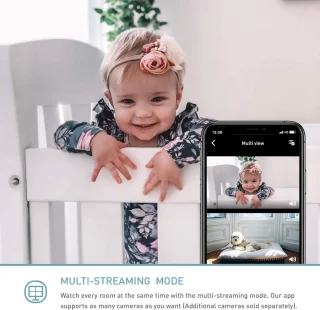 Slimme WiFi Babycamera (Turquoise)