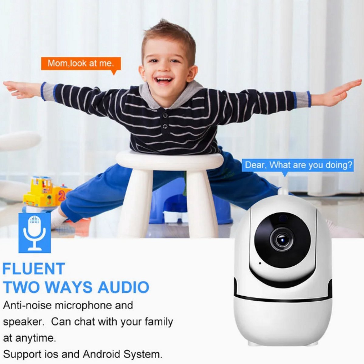 Smart 1080P Mini Babyfoon WiFi IP Camera