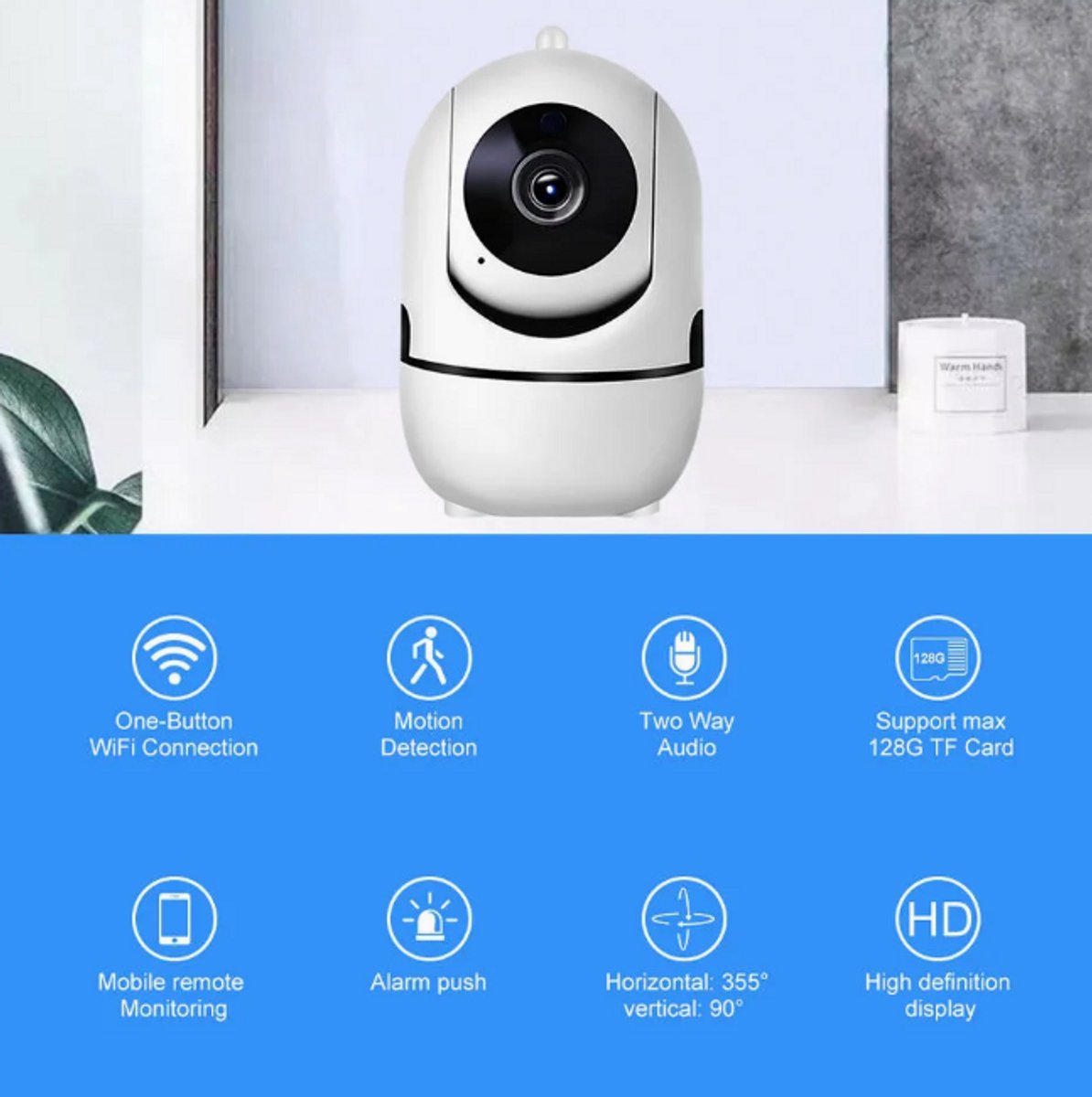Smart 1080P Mini Babyfoon WiFi IP Camera