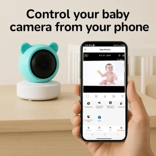 Smart Babyfoon met Camera 5” IPS 1080P Full HD Tuya App