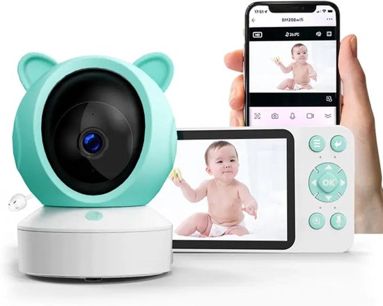 Smart Babyfoon 5” IPS 1080P — Slimme monitoring met veel functies