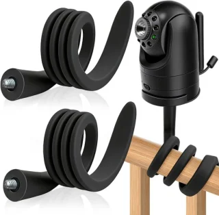 SnelShoppen 2 stuks universele bevestiger voor camera's en babyfoons, zwart