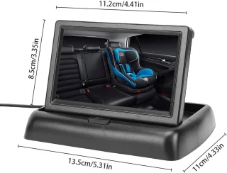 SnelShoppen - Autocamera voor baby 1080P, 4,3 inch monitor met nachtzicht