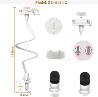 SnelShoppen - baby camera monitor houder voor Owlet camera - flexibele monitorsteun 85 cm