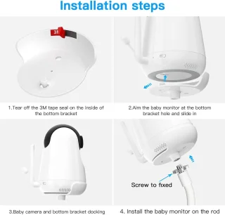 SnelShoppen - Baby Monitor Clip Houder voor 720p HD Video Baby Monitor