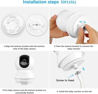 SnelShoppen baby monitor clip houder voor Tapo C200/C210/C220/C201/C202/C211/C212/C222/C225/C230