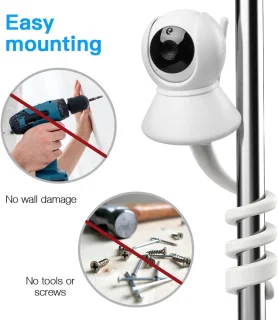 SnelShoppen baby monitor holder voor SM35PTZ en meeste babyfoons, wit