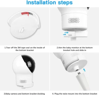 SnelShoppen baby monitor houder met camera bevestiging voor babyfoon