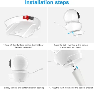 SnelShoppen baby monitor houder voor babysense S2/V43