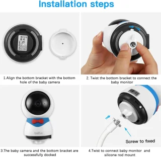 SnelShoppen baby monitor houder voor BOIFUN Baby Monitor 2S/5S/6T/VB805 & ieGeek Baby 1T/DEATTI BM101-M