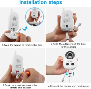 SnelShoppen baby monitor houder voor GHB UU24 camera