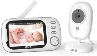SnelShoppen babyfoon met camera 3,5 inch video babymonitor
