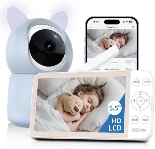 SnelShoppen Babyfoon met camera, 5.5 inch HD LCD-scherm