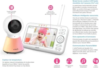 SnelShoppen babyfoon video color night light 5 inch