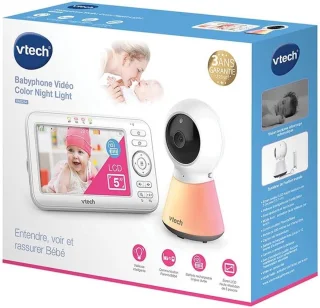 SnelShoppen babyfoon video color night light 5 inch