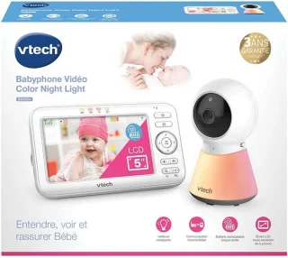 SnelShoppen babyfoon video color night light 5 inch