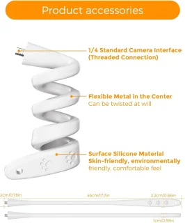 SnelShoppen - Flexibele Houder Geschikt voor Baby Monitor, Camera, Video, 2.4GHz, Beugel voor GHB Baby Monitor, Camera 5 inch, 720 HD Model 2023 - Gem