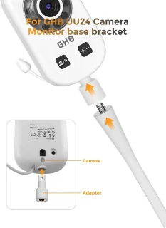 SnelShoppen - Flexibele Houder Geschikt voor Baby Monitor, Camera, Video, 2.4GHz, Beugel voor GHB Baby Monitor, Camera 5 inch, 720 HD Model 2023 - Gem