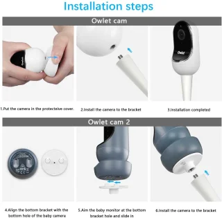 SnelShoppen flexibele houder voor babycamera, verstelbare muurbeugel voor Owlet Cam 2 en Smart Babymonitor
