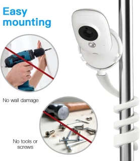 SnelShoppen - Flexibele wieghouder voor babyfoon - 3,2" smart baby monitor bevestigingsset