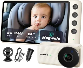 SnelShoppen magnetische baby autokamera 5'' 1080p HD IPS