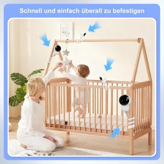 Standaard babyfoonhouder voor wieg en kinderkamer