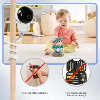 Standaard babyfoonhouder voor wieg en kinderkamer