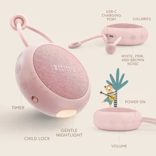 Sweety Fox Baby White Noise Machine - Roze