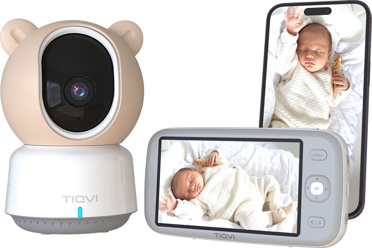 Tiqvi Smart Babyfoon met Camera en Monitor 1080P
