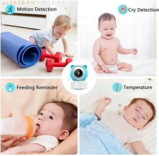 Tuya Babyfoon met 5 inch scherm en draaibare PTZ camera