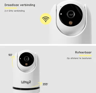 Umea Babyfoon met Camera 1080P Wit