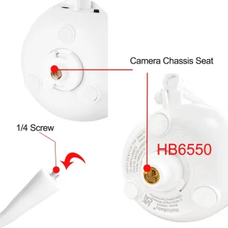 Universeel Twist Mount Babyfoonhouder voor Camera, Wit