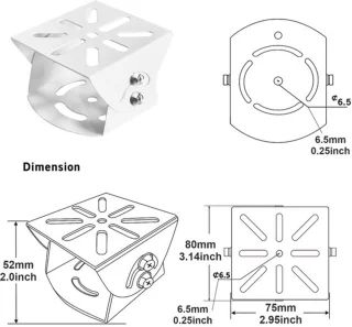 Universele babyfoon-camera-wandmontage (wit)