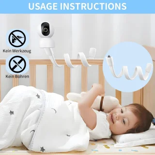 Universele Babyfoonhouder — Flexibele Draaibare Klem