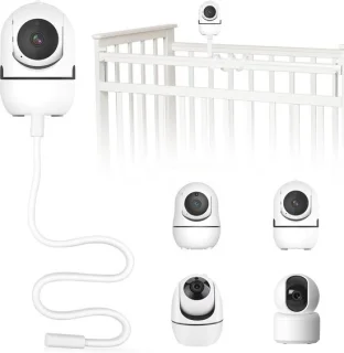 Universele babyfoonhouder voor kinderb edden (wit)